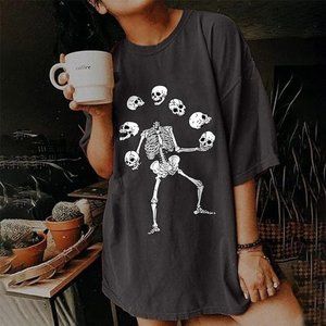 Vintage Shirts For Women Cute Graphic Tee Spring Short Sleeve Tops Oversized Tsh